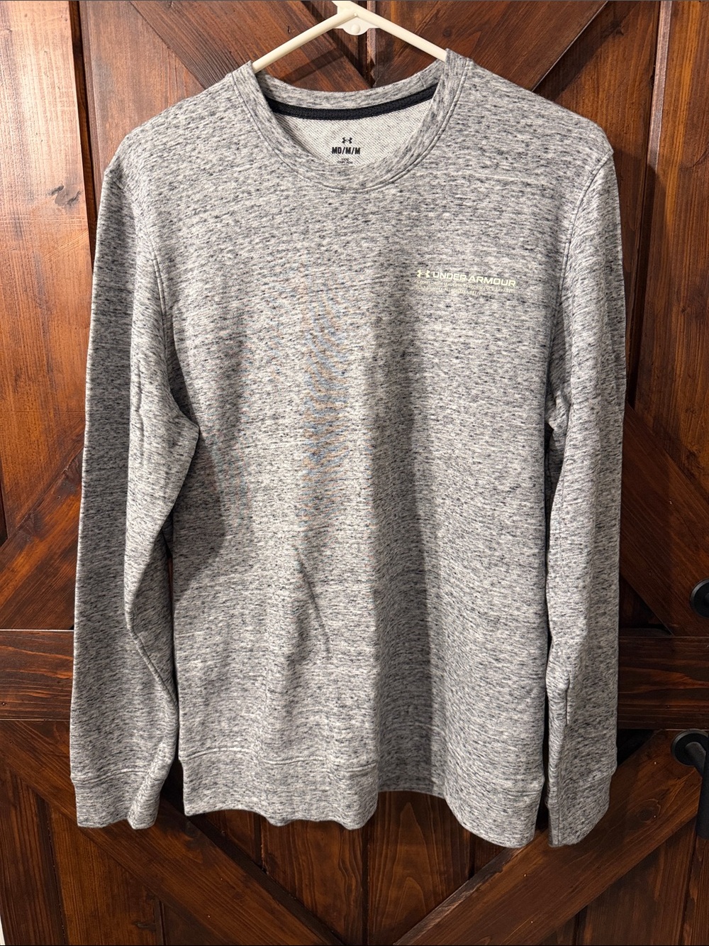 Under Armour Men's Heather Gray Long Sleeve Crew Performance Top